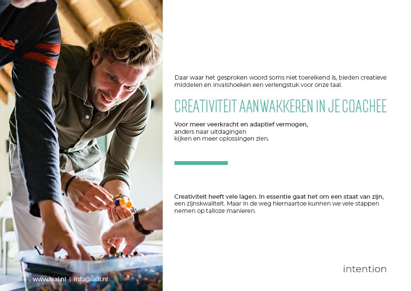 Intention creativiteit coaching brochure